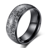 Divine Beast Taotie men's ring, a trendy and stylish single man's index finger tail ring, a retro Chinese-style ring thumbnail 4
