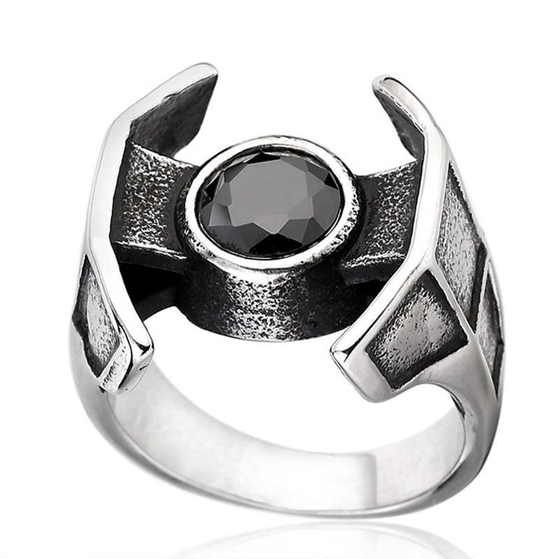 星球大战飞船钛钢戒指男个性霸气欧美潮男创意戒子日韩潮人食指环