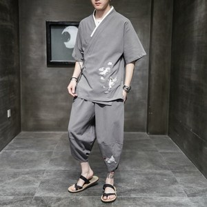 黑墙20新款夏装风纯色汉服唐装大码7分袖套装 TZ34302  P100图片