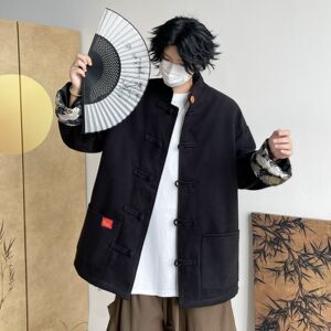 唐装男风古风青年中山装新中式男装毛呢夹克外套潮 NY268P125图片