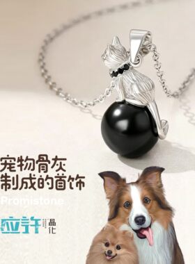 宠物骨灰生命晶石盒猫狗吊坠项链