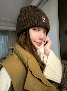 THEA买手店KEEP SOLO25秋冬新款羊毛针织帽女保暖护耳毛线帽