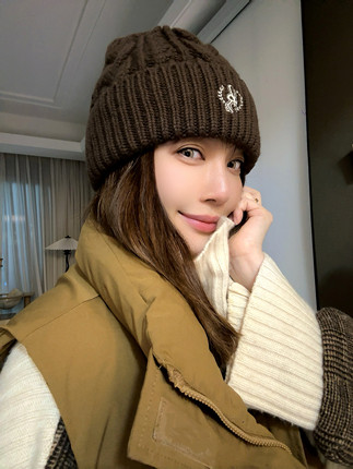 THEA买手店KEEP SOLO25秋冬新款羊毛针织帽女保暖护耳毛线帽