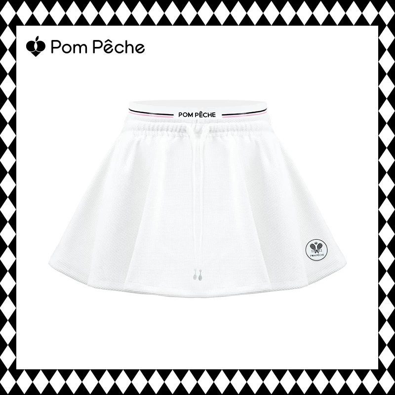 THEA买手店POMPECHE 25早春新款网球运动休闲网眼半身裙女