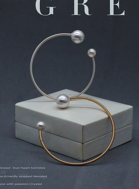 小众珍珠开口ins日常百搭风手环