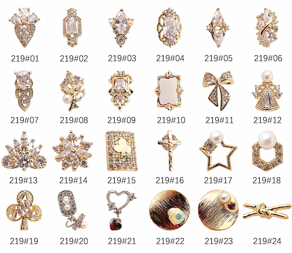 美甲饰品锆石流苏金属钻轻奢款