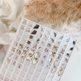 【国奥】1#日系美甲饰品 圆平底钻白钻 抖音网红款 正方 长方 105