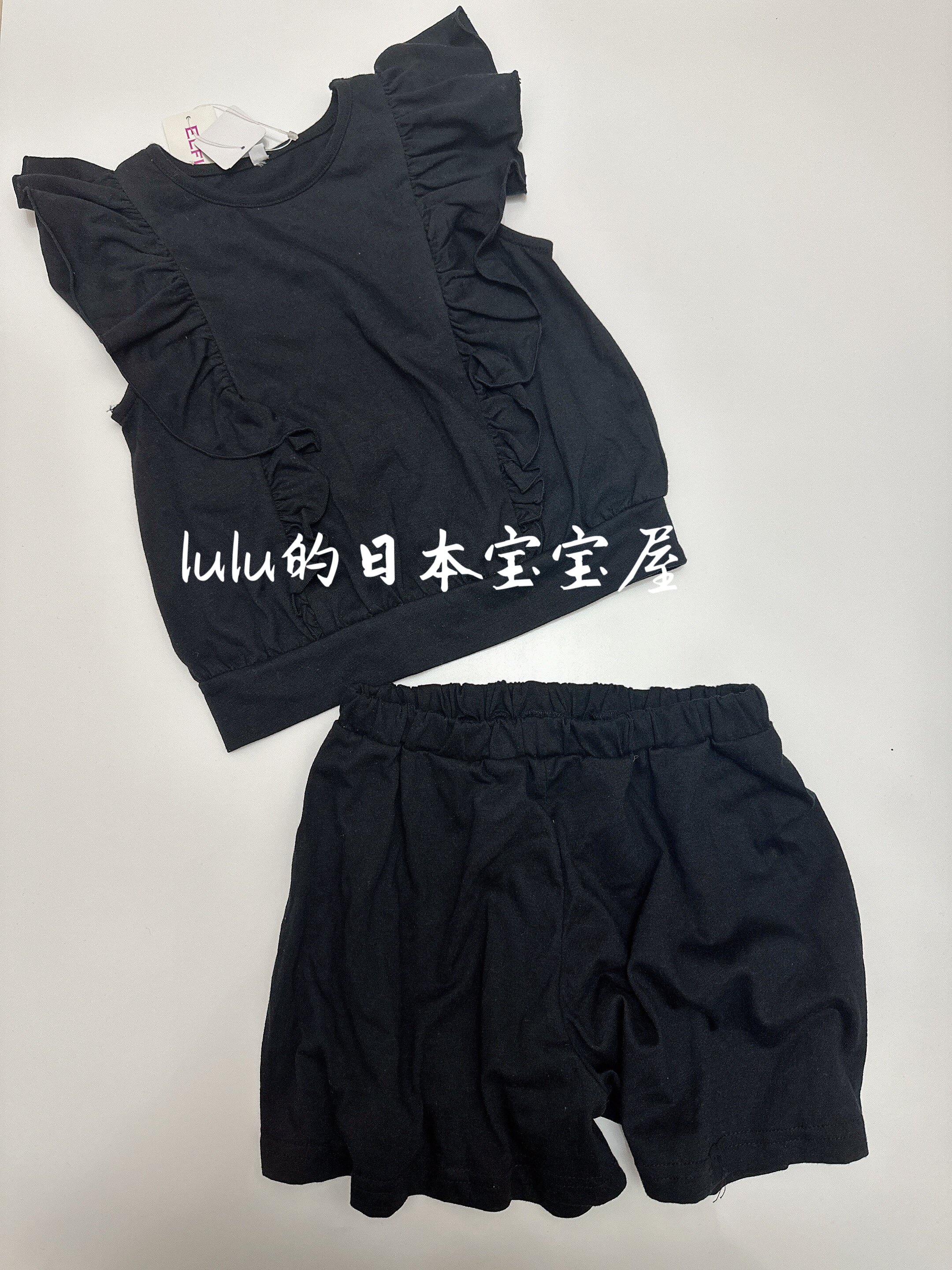 西松屋女宝宝无袖上衣套装短裤