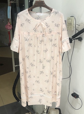 十月孕妇装 夏季薄棉碎花孕妇连衣裙 孕妇裙可哺乳连衣裙1025350