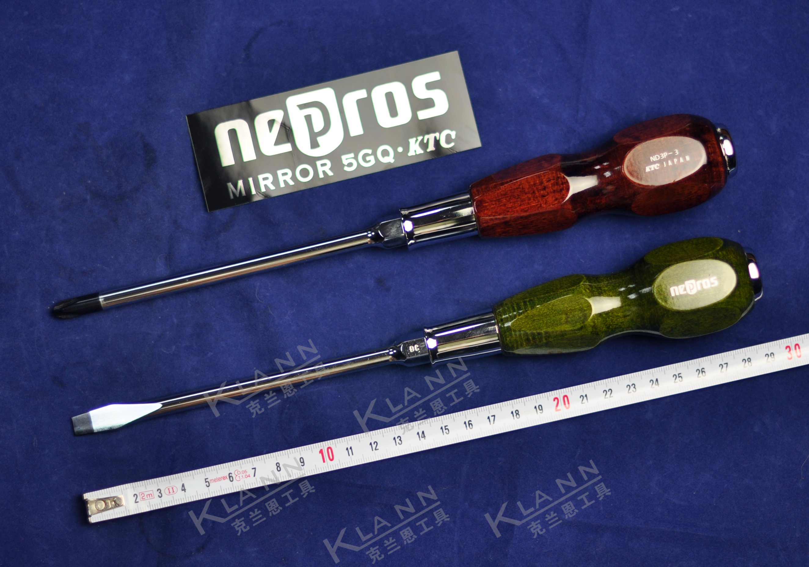 日本京都机械KTC NEPROS 木柄十字螺丝起子 ND3P-1高端精品手工具
