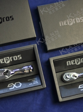 日本京都机械KTC NEPROS 超短柄棘轮扳手 1/4小飞板  NBR290S