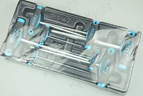 德国HAZET 8件套T型改锥组套装161-47P/8  内六角螺丝刀 螺丝批