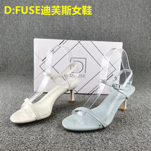 真皮夏季 正品 FUSE迪芙斯女鞋 女牛漆皮 撤柜处理D 一字扣带中空凉鞋