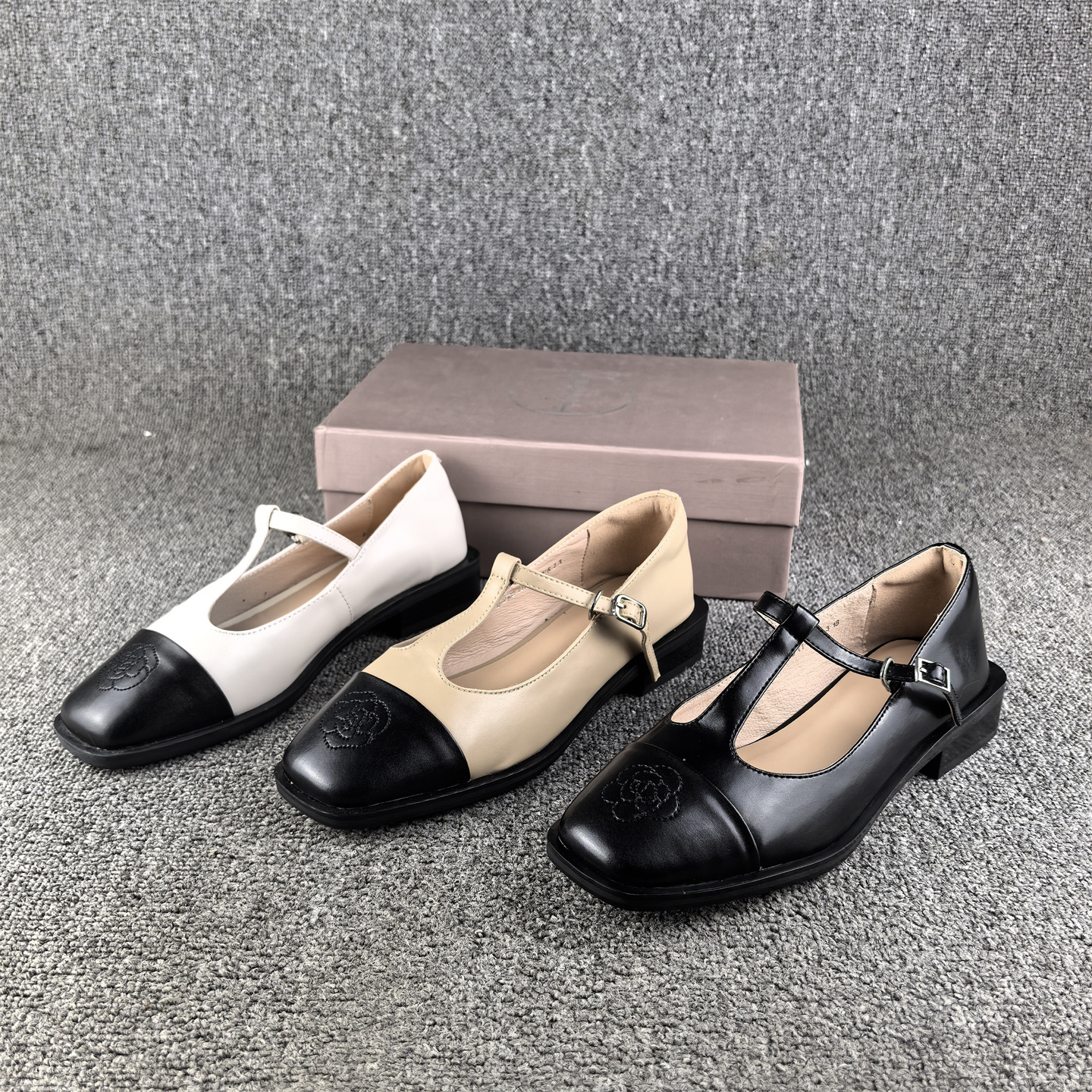 断码处理时尚小香风手工女鞋2025春秋季低跟浅口真皮玛丽珍单鞋女