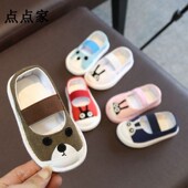 松紧带春秋 3岁女婴幼儿男学步2儿童单鞋 瘦脚宝宝手工小布鞋 软底1