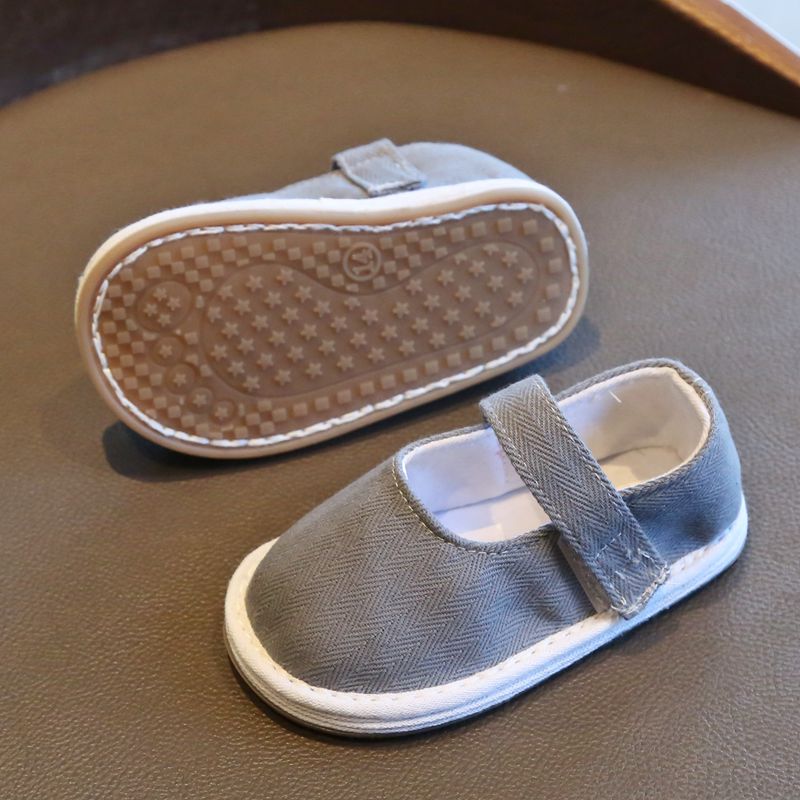 瘦脚儿童布鞋1-7岁手工千层底春