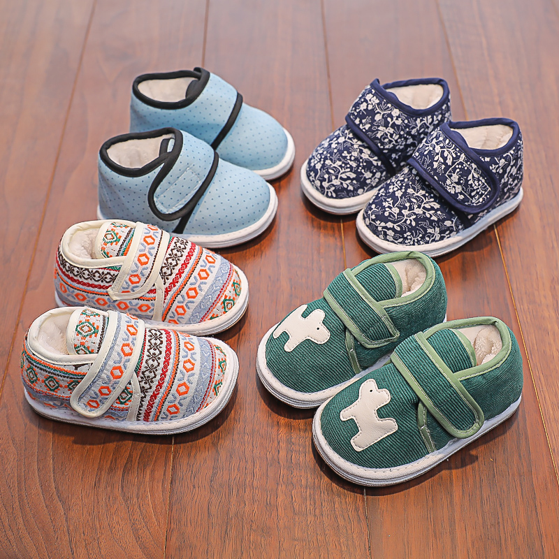 儿童1-5岁手工千层底棉花鞋保暖