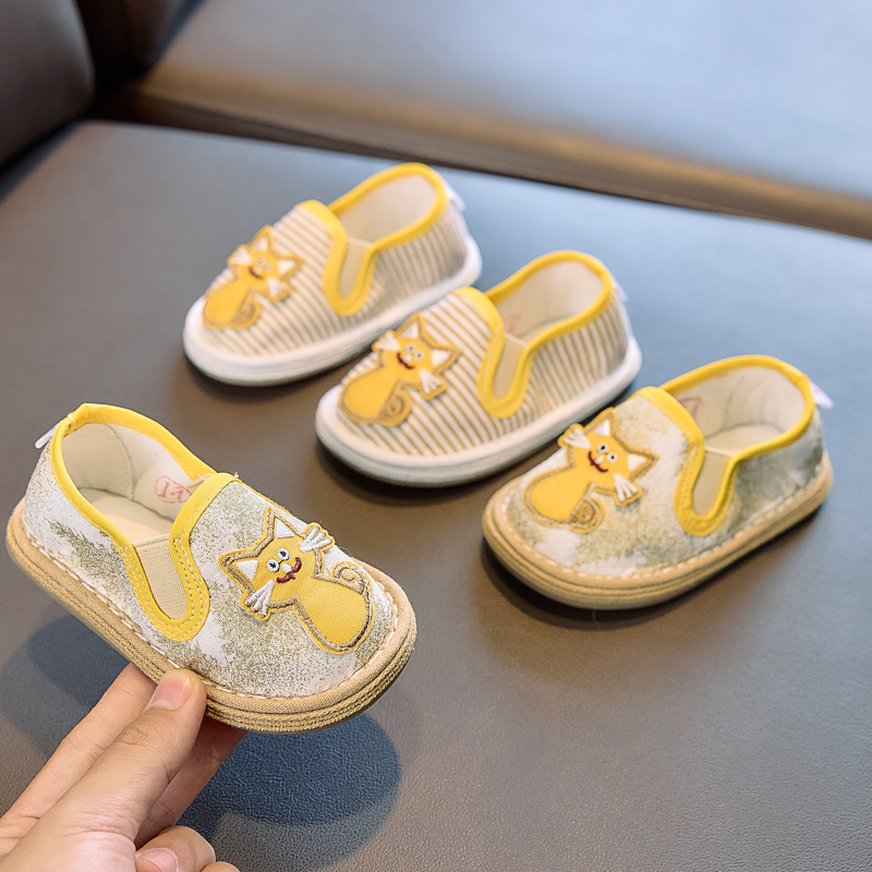 儿童手工千层底布鞋学步稳步春秋