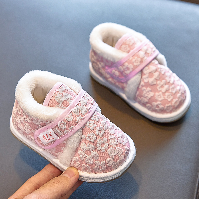 儿童手工棉鞋1-5一周岁2鞋子加厚保暖鞋千层底家居男女宝宝棉花冬