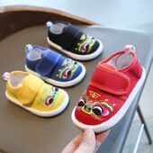 周岁新年中国风儿童绣花鞋 女唐装 子 宝宝男老虎婴儿手工布鞋 虎头鞋