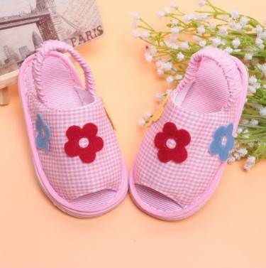 Pantoufles enfants en coton pour Toute saison - semelle tendon - Ref 986244 Image 3