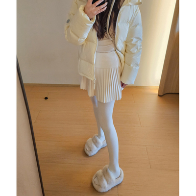 毛呢小百褶百褶裙短裙A字半身裙