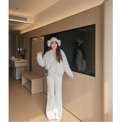 小个子微喇运动裤女春秋