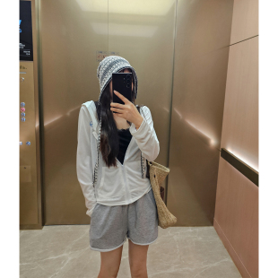 纯棉卷边短裤女夏季薄款小个子宽松慵懒风高腰休闲运动阔腿短裤