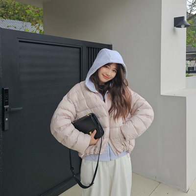 排骨羽绒服女短款90白鸭绒外套