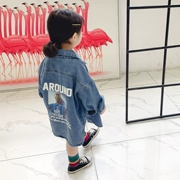 Quần áo trẻ em nữ sơ mi denim 2019 xuân mới trẻ em áo khoác denim đại dương - Áo sơ mi