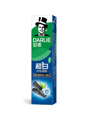 3支好来黑人超白竹炭深洁牙膏