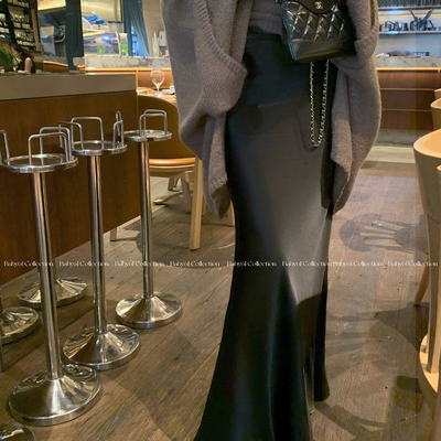 Baby61法式斜裁人鱼尾半身裙