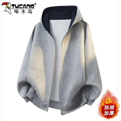 啄木鸟连帽外套男开衫卫衣