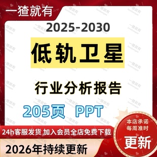 205页PPT2025-2030年低轨卫星行业分析报告 市场前瞻趋势研究