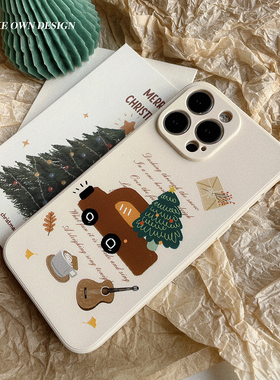 诞愿快乐。原创ins风简约冬日手机壳适用苹果17promax全包硅胶软壳iPhone16小米15华为nova13荣耀400mate70