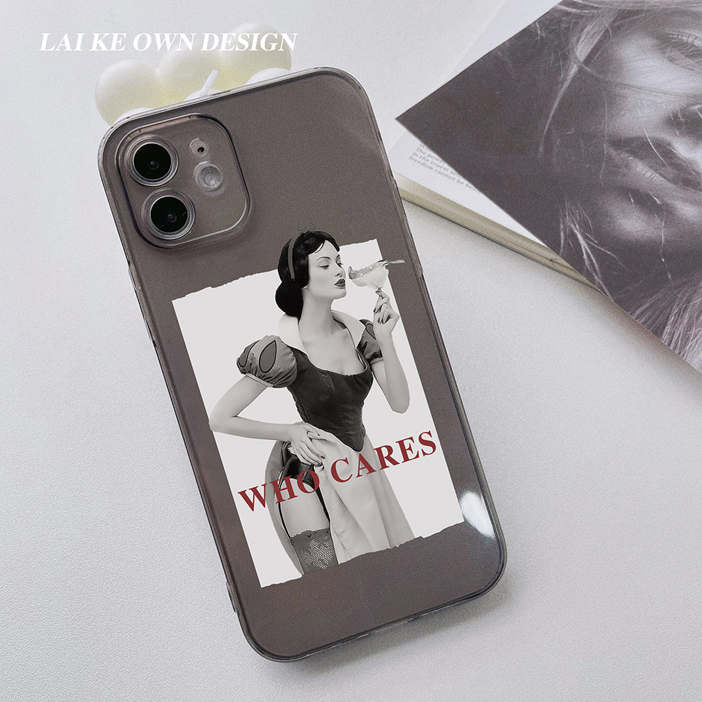 原创[Who cares]小众高级感手机壳透黑软壳苹果16promax适用iphone14全包软壳小米15华为nova14mate60p70个性