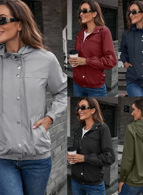 Hooded Raincoat Outdoor Sports Mountaineering Jacket Waterpr