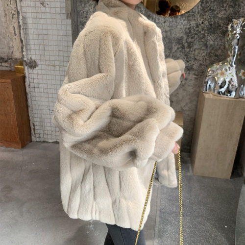 2026 Imitation Rabbit Fur Women's Mid-length Plush Clothes L