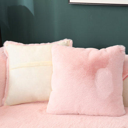 Imitation Rabbit Plush  Case With re Modern Nap Office Sofa