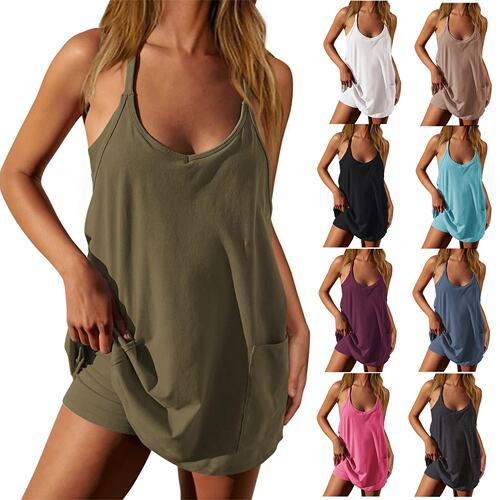 2025 Women's Suspender Jembos Shorts Casual Set