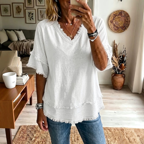 2026v llar Pullover Short Sleeve Loose Women's Casual Women'