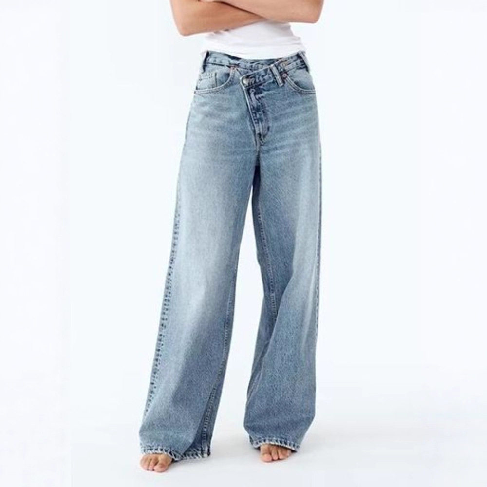 Y2k Washed Women's Casual Simple mmuting Irregular Design St图片