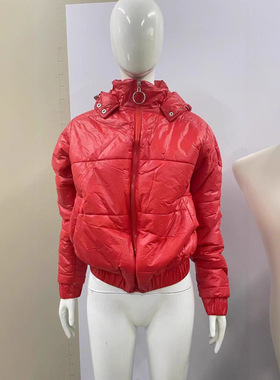 Hooded 20d ated Anti-splash Fashion Jacket Glossy For Women