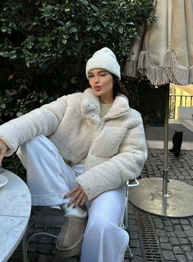 Fengyue Women's Artificial Lamb Wool Thick Fleece Warmth