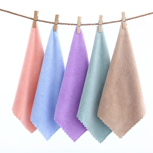 ral Fleece Square Towel Kindergarten Children Baby Wash e To