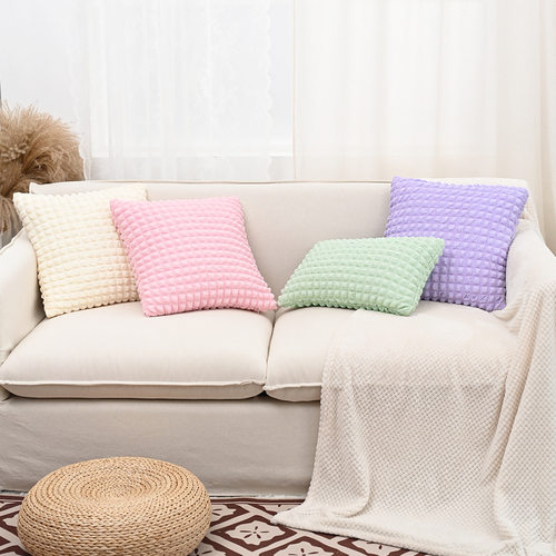 Internet Popular Ins Cream Small Puff  Bubble Pad Solid lor