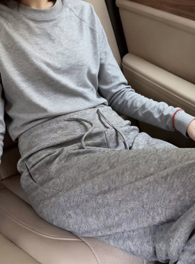 Gray Glutinous Rice Pants For Women 2026 Early High Waist Sl