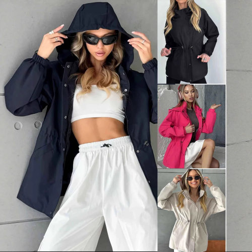 2026 Women's Waterproof Jacket Slim Fit Windproof