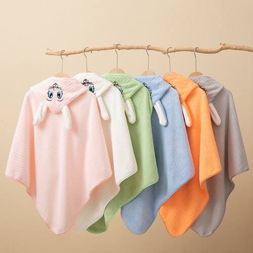 ral Fleece Children's Hooded Cloak Bath Towel Cartoon Bathro