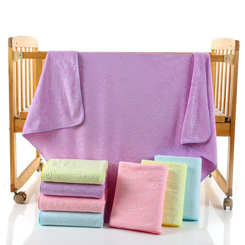 Children's tton Bath Towel Fine Fiber Soft Absorbent Plain l